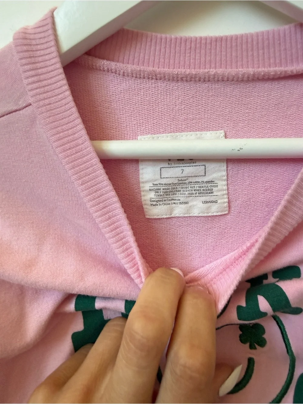 Lucky Charm Pink Kids Sweatshirt
